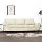 Preview: ARDEBO.de - 3-Sitzer-Sofa Creme 180 cm Samt