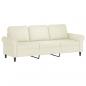 Preview: 3-Sitzer-Sofa Creme 180 cm Samt