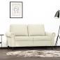 Preview: ARDEBO.de - 2-Sitzer-Sofa Creme 120 cm Samt