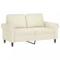 Preview: 2-Sitzer-Sofa Creme 120 cm Samt