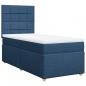 Preview: Boxspringbett mit Matratze Blau 100x200 cm Stoff