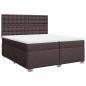 Preview: Boxspringbett mit Matratze Dunkelbraun 200x200 cm Stoff