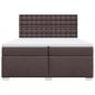 Preview: Boxspringbett mit Matratze Dunkelbraun 200x200 cm Stoff