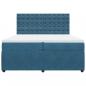 Preview: Boxspringbett mit Matratze Blau 200x200 cm Samt