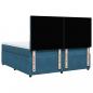 Preview: Boxspringbett mit Matratze Blau 200x200 cm Samt