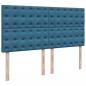 Preview: Boxspringbett mit Matratze Blau 200x200 cm Samt