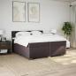 Preview: Boxspringbett mit Matratze Dunkelbraun 200x200 cm Stoff