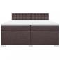 Preview: Boxspringbett mit Matratze Dunkelbraun 200x200 cm Stoff