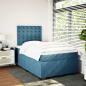 Preview: Boxspringbett mit Matratze Blau 120x200 cm Samt