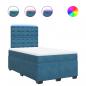 Preview: Boxspringbett mit Matratze Blau 120x190 cm Samt