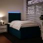 Preview: Boxspringbett mit Matratze Blau 120x190 cm Samt