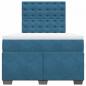 Preview: Boxspringbett mit Matratze Blau 120x190 cm Samt