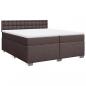 Preview: Boxspringbett mit Matratze Dunkelbraun 200x200 cm Stoff