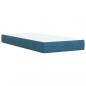 Preview: Boxspringbett mit Matratze Blau 100x200 cm Samt