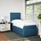 Preview: Boxspringbett mit Matratze Blau 100x200 cm Samt