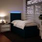 Preview: Boxspringbett mit Matratze Blau 100x200 cm Samt