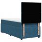 Preview: Boxspringbett mit Matratze Blau 100x200 cm Samt