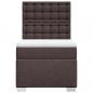 Preview: Boxspringbett mit Matratze Dunkelbraun 100x200 cm Stoff