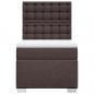 Preview: Boxspringbett mit Matratze Dunkelbraun 100x200 cm Stoff