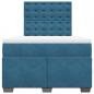 Preview: Boxspringbett mit Matratze Blau 120x190 cm Samt