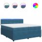 Preview: Boxspringbett mit Matratze Blau 200x200 cm Samt