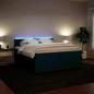 Preview: Boxspringbett mit Matratze Blau 200x200 cm Samt