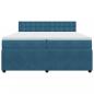 Preview: Boxspringbett mit Matratze Blau 200x200 cm Samt