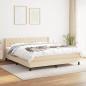 Preview: ARDEBO.de - Boxspringbett mit Matratze Creme 160x200 cm Stoff