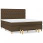 Preview: Boxspringbett mit Matratze Dunkelbraun 160x200 cm Stoff