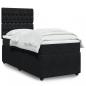 Preview: ARDEBO.de - Boxspringbett mit Matratze Schwarz 80x200 cm Samt