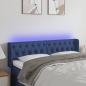 Preview: ARDEBO.de - LED Kopfteil Blau 163x16x78/88 cm Stoff