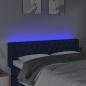 Preview: LED Kopfteil Blau 163x16x78/88 cm Stoff