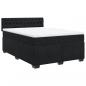 Preview: Boxspringbett mit Matratze Schwarz 160x200 cm Samt