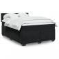 Preview: ARDEBO.de - Boxspringbett mit Matratze Schwarz 160x200 cm Samt