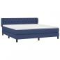 Preview: Boxspringbett mit Matratze Blau 160x200 cm Stoff