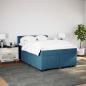 Preview: Boxspringbett mit Matratze Blau 160x200 cm Samt