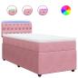 Preview: Boxspringbett mit Matratze Rosa 100x200 cm Samt