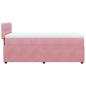 Preview: Boxspringbett mit Matratze Rosa 100x200 cm Samt