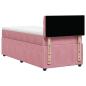 Preview: Boxspringbett mit Matratze Rosa 100x200 cm Samt