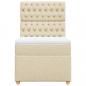 Preview: Boxspringbett mit Matratze Creme 80x200 cm Stoff