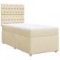 Preview: Boxspringbett mit Matratze Creme 80x200 cm Stoff