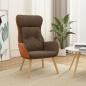 Preview: ARDEBO.de - Relaxsessel Braun Stoff und PVC