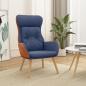 Preview: ARDEBO.de - Relaxsessel Blau Stoff und PVC