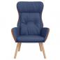 Preview: Relaxsessel Blau Stoff und PVC