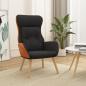 Preview: ARDEBO.de - Relaxsessel Schwarz Stoff und PVC