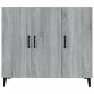 Preview: Sideboard Grau Sonoma 90x34x80 cm Holzwerkstoff