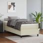 Preview: ARDEBO.de - Boxspringbett mit Matratze Creme 90x200 cm Kunstleder