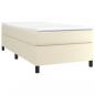 Preview: Boxspringbett mit Matratze Creme 90x200 cm Kunstleder