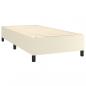 Preview: Boxspringbett mit Matratze Creme 90x200 cm Kunstleder