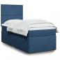 Preview: ARDEBO.de - Boxspringbett mit Matratze Blau 80x200 cm Stoff